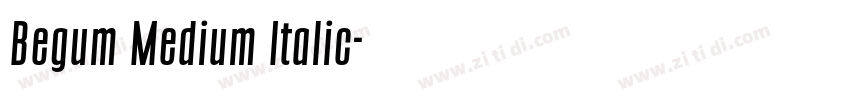 Begum Medium Italic字体转换